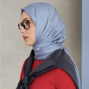 Double circle self embossed scarf